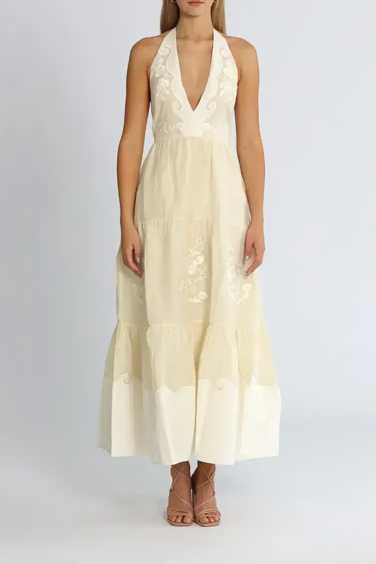 Alice McCall Marie Midi Dress in White Size 10 - Image 1