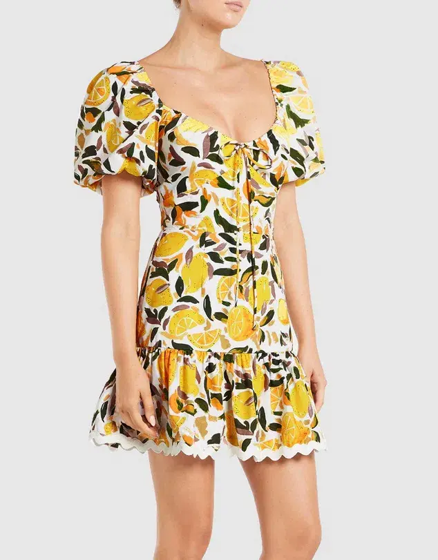 Rebecca Vallance Amarilla Mini Dress Print Size 10 - Image 2