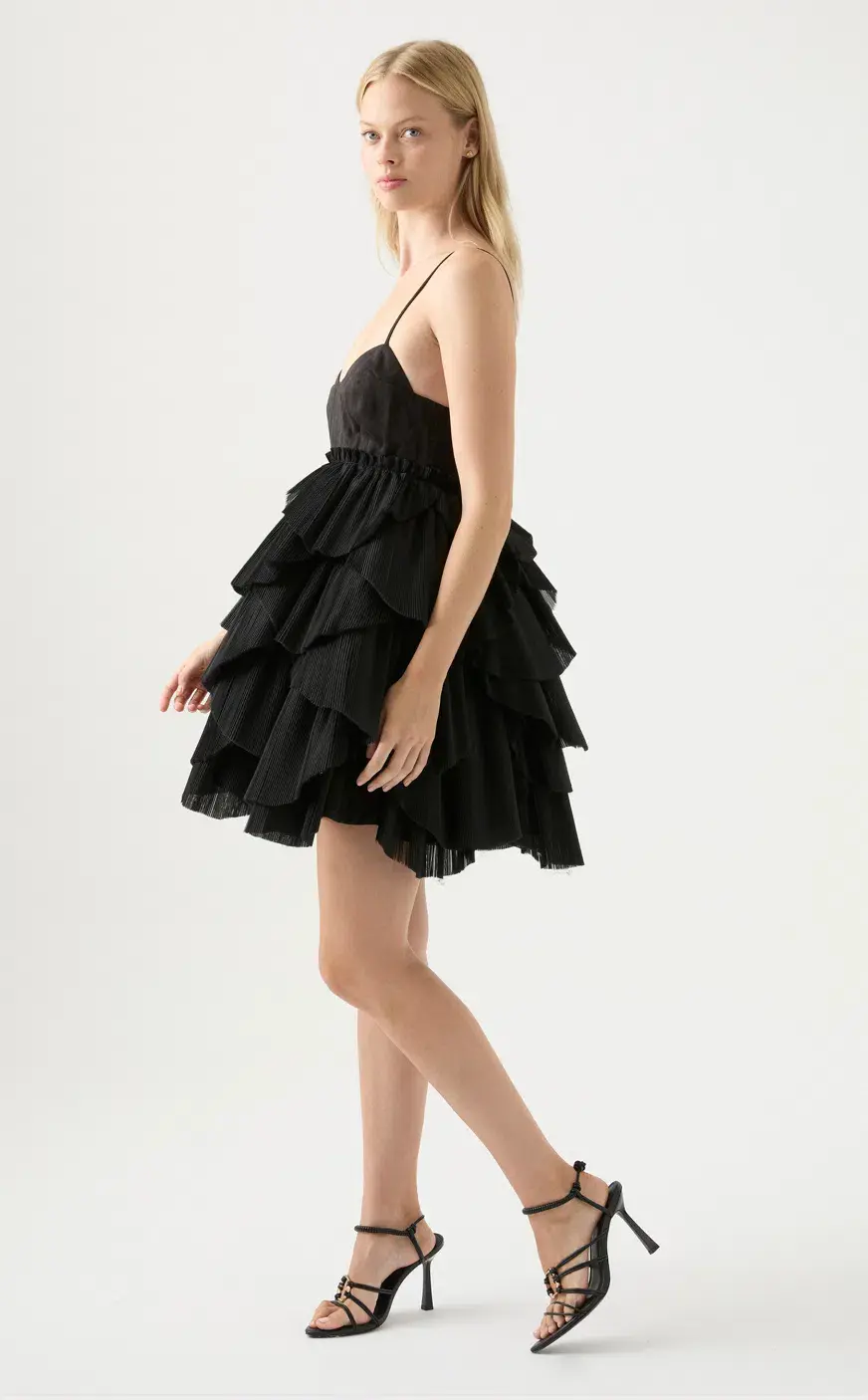 Aje Elise Pleat Mini Dress in Black Size 10 AU / 6 US  - Image 3