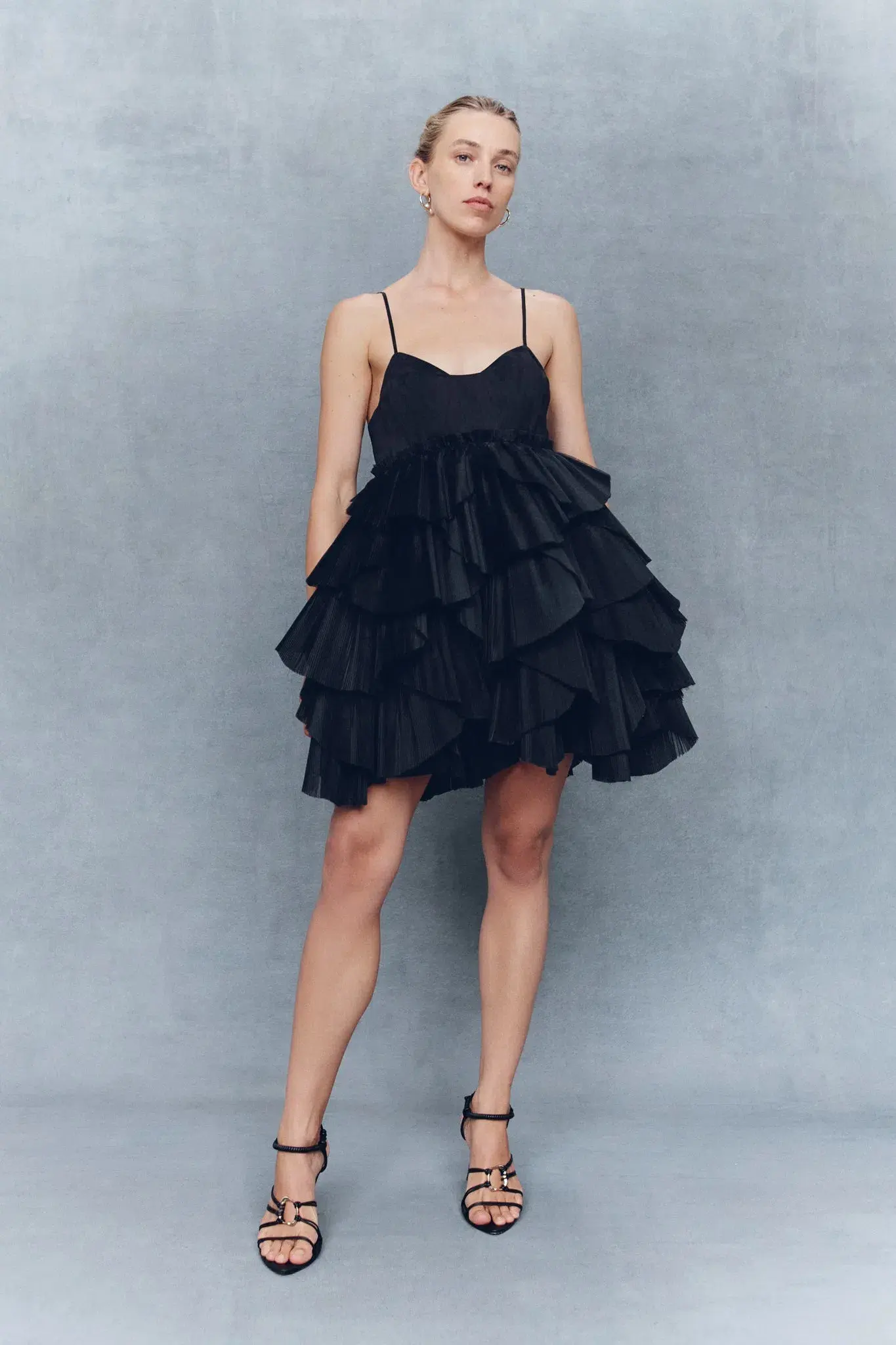 Aje Elise Pleat Mini Dress in Black Size 10 AU / 6 US  - Image 1