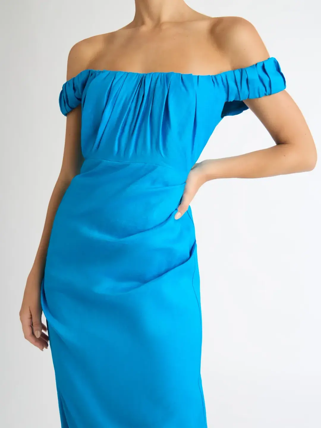 Sheike Audrey Midi Dress Blue Size 12 for rent on The Volte - main image