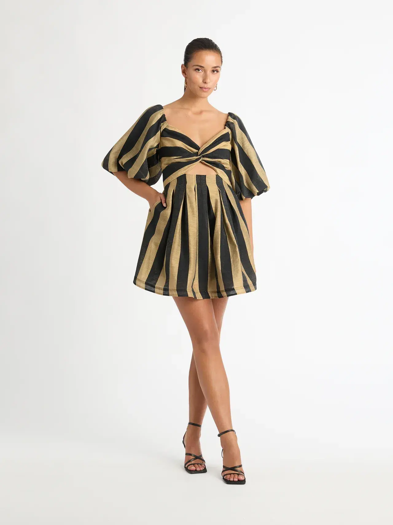 Sheike Frankie Stripe Mini Dress Print Size 12 - Image 1