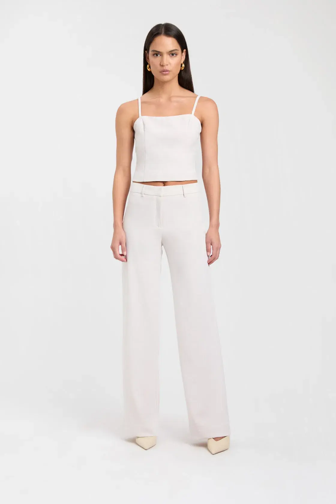 Kookai Ariel Low Rise Pant White Sand Size 36 / AU 8 - Image 1