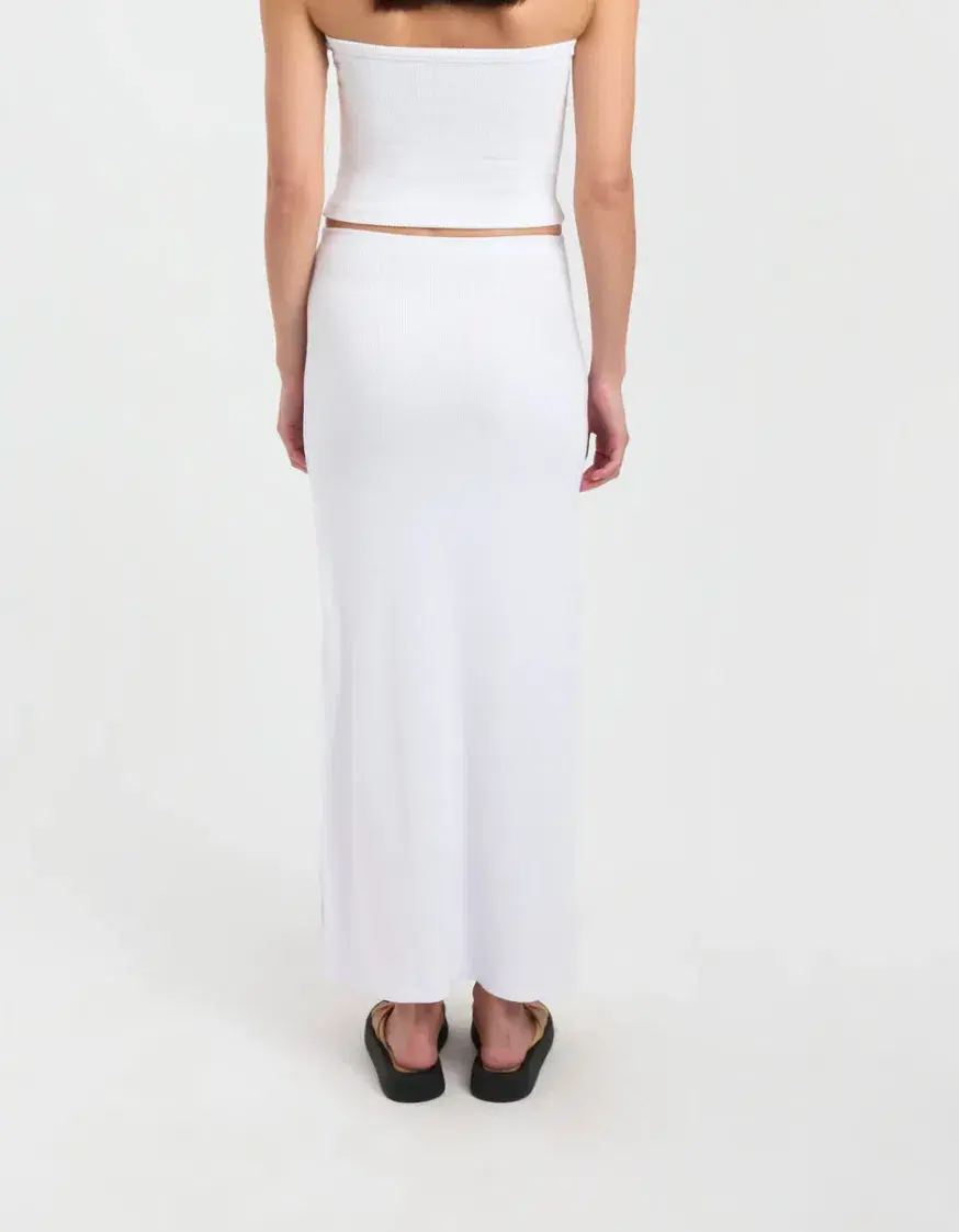 Kookai Bodhi Low Rise Maxi Skirt White Size 34 / AU 6 for rent on The Volte - main image