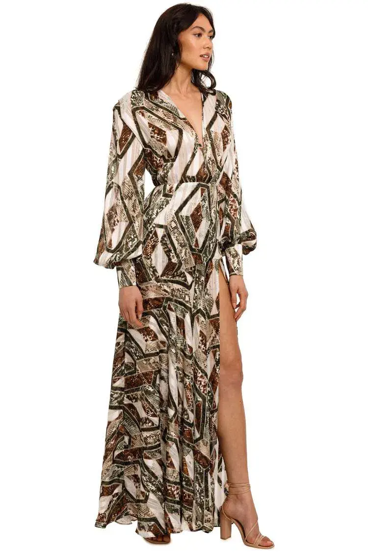 Bronx and Banco Patchwork Maxi Multi Print Size 10 for rent on The Volte - main image