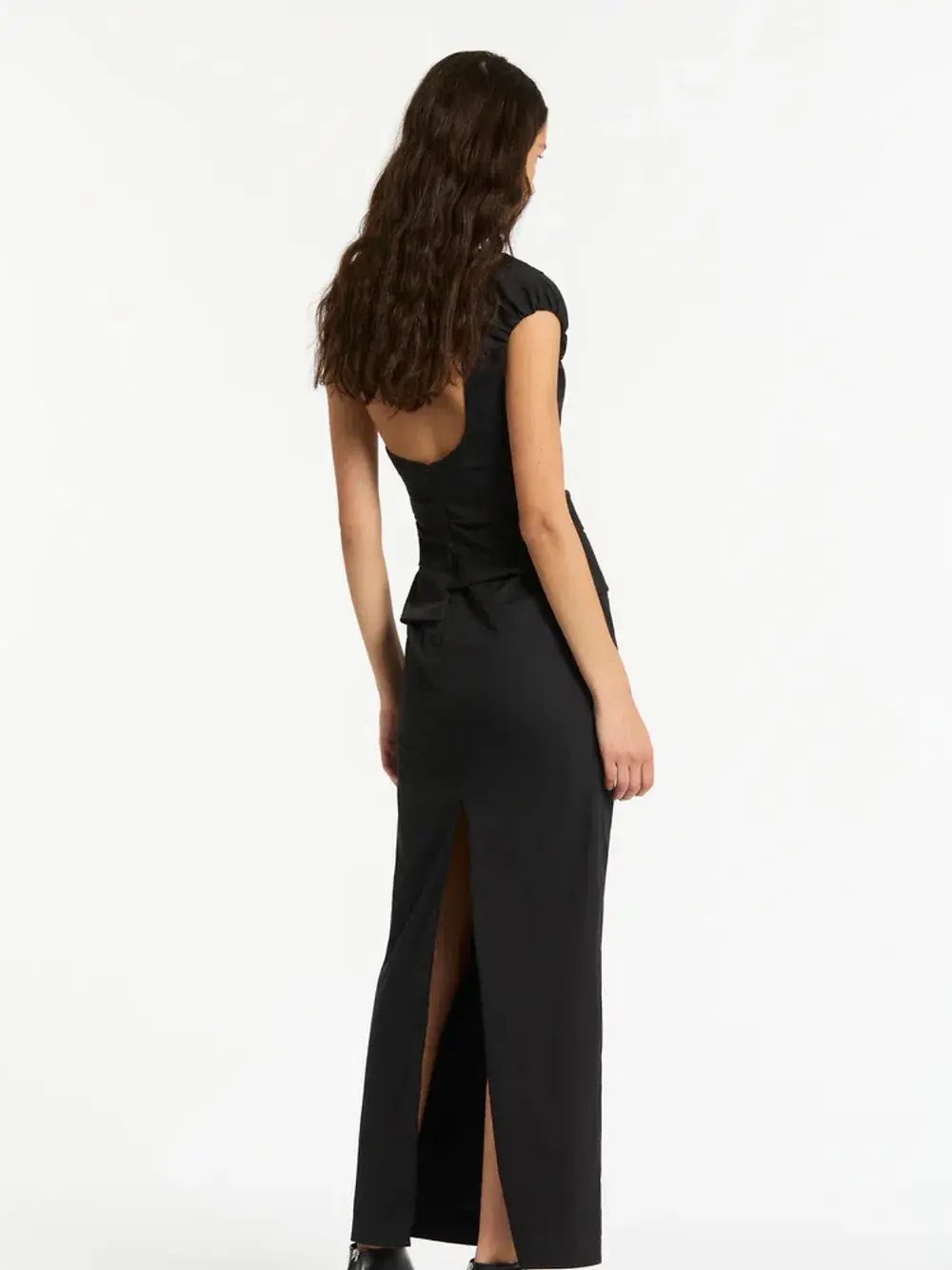Sir The Label Giacomo Gathered Gown in Black Size 0 / AU 6 for rent on The Volte - main image