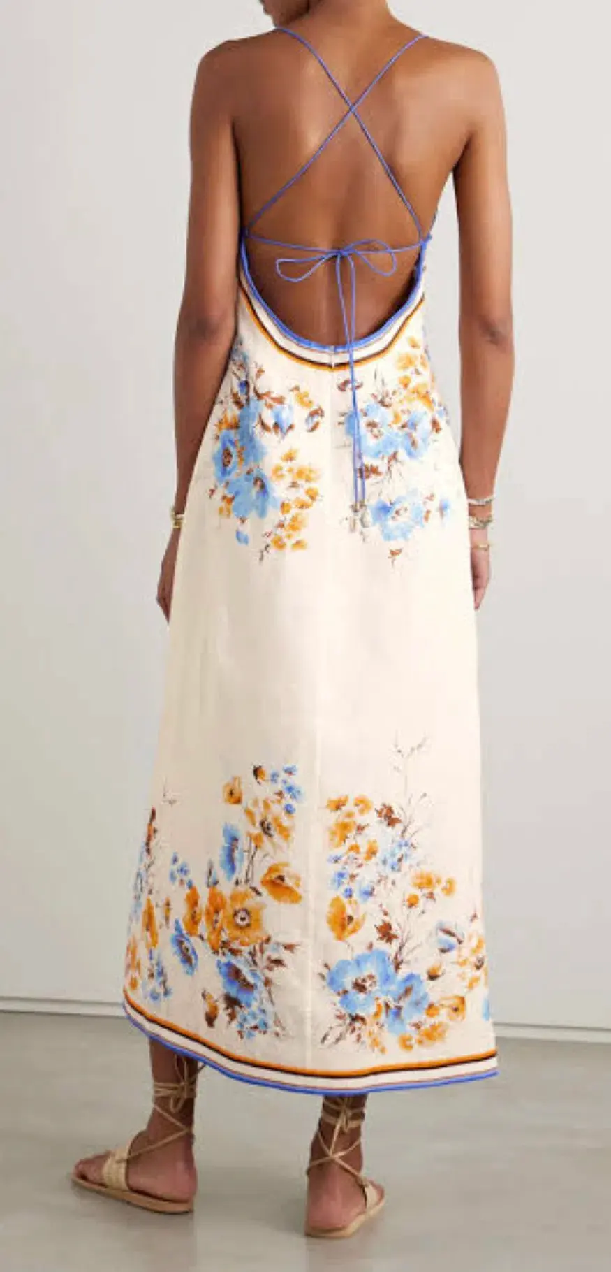 Zimmermann  Halcyon Slip Dress Floral Size 4/AU 16 for rent on The Volte - main image