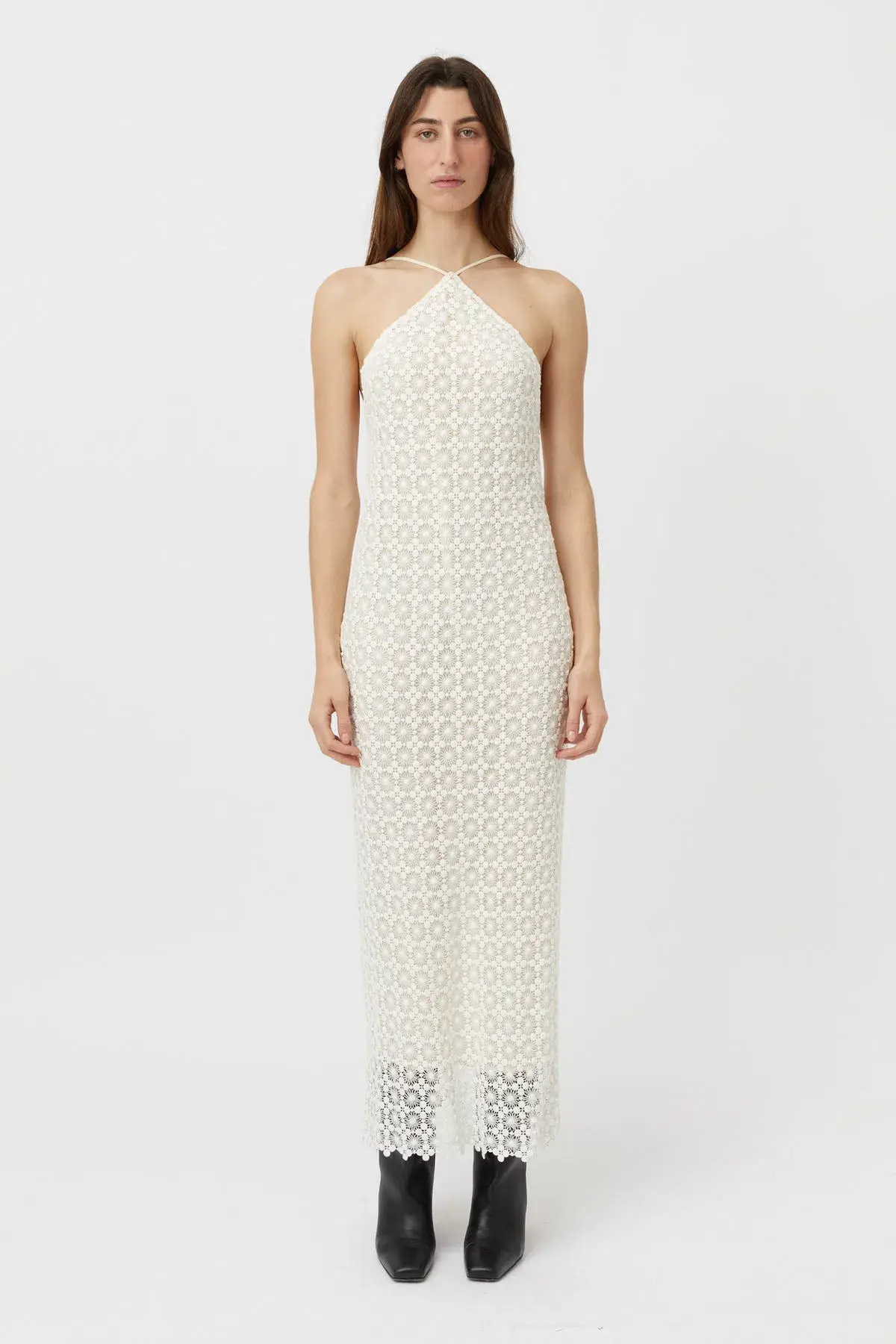 Camilla & Marc Yve Midi Dress White Size 6 - Image 3