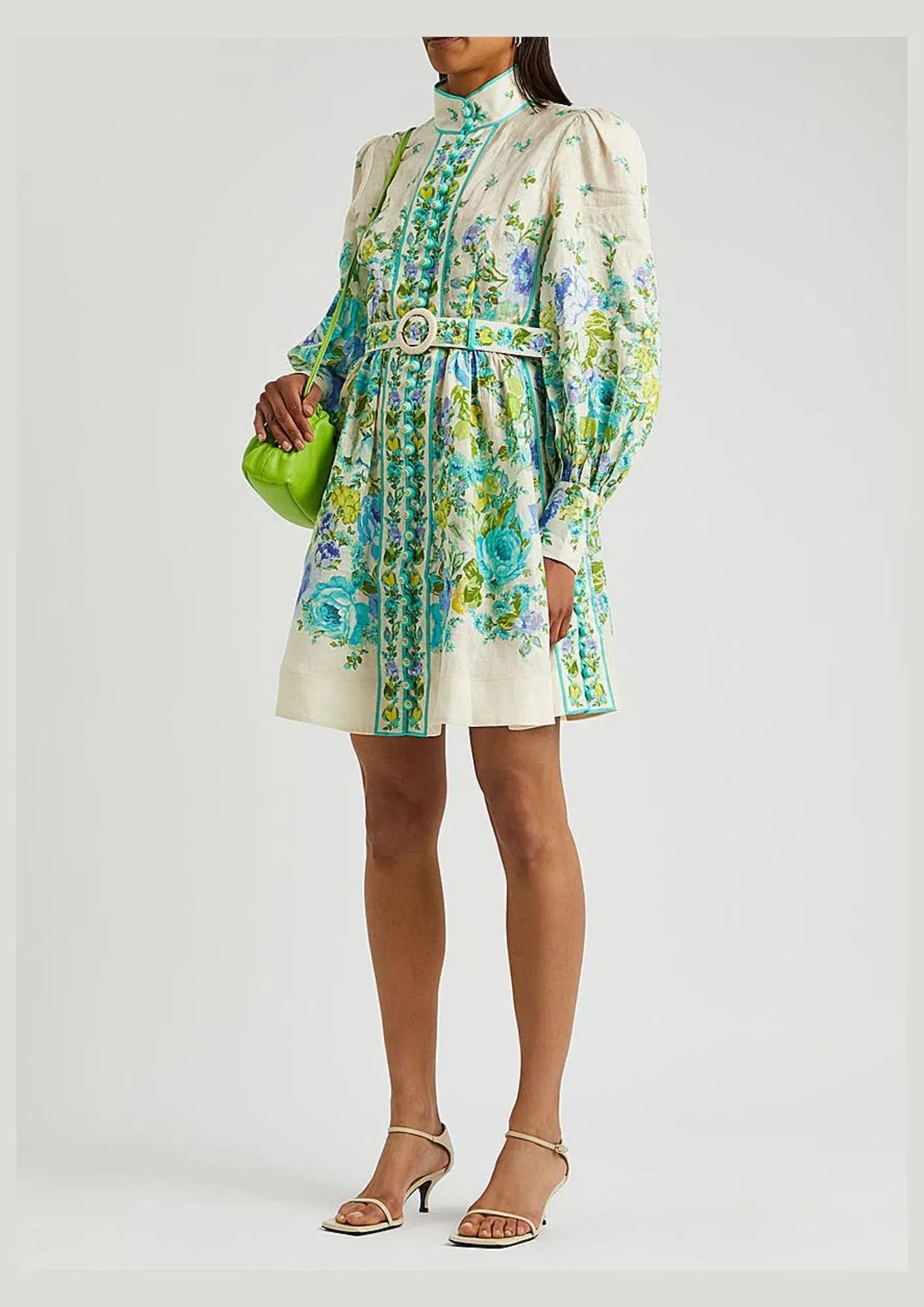 Zimmermann Raie Buttoned Mini Dress Floral Size 1 / AU 10 - Image 1