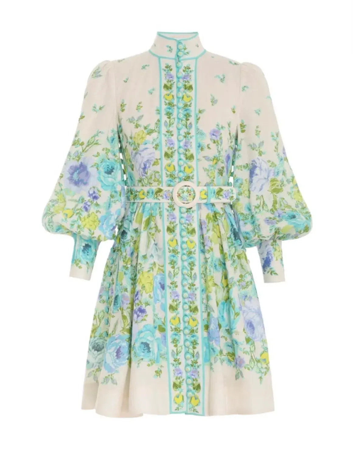 Zimmermann Raie Buttoned Mini Dress Floral Size 1 / AU 10 - Image 2