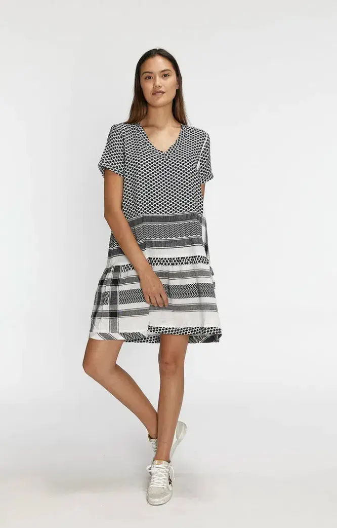 Cecilie Copenhagen V Neck Short Dress Print Size 10 - Image 1