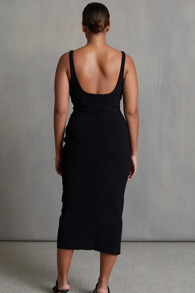 Bec & Bridge Be Mine Square Neck Dress Black Size 16 - Image 4