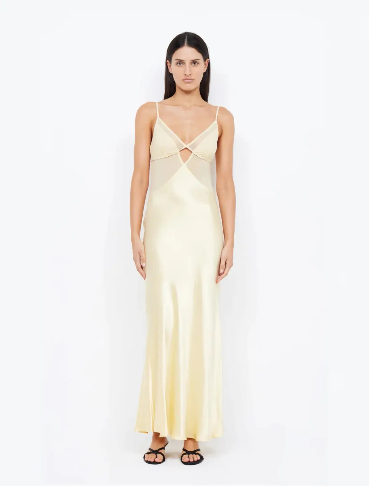 Bec & Bridge Margot V Maxi Dress Butter Yellow Size 8 - Image 1