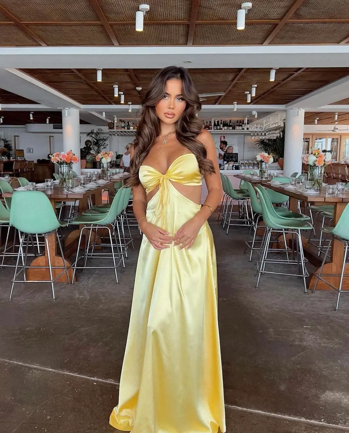 Lane + Sass Lucy Lemon Gown Yellow Size S/AU 8 - Image 2