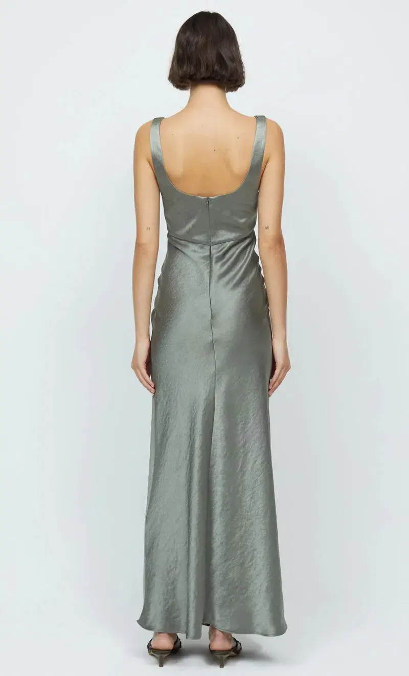 Bec & Bridge Nadia V Maxi Dress Dark Olive Size 8 - Image 2