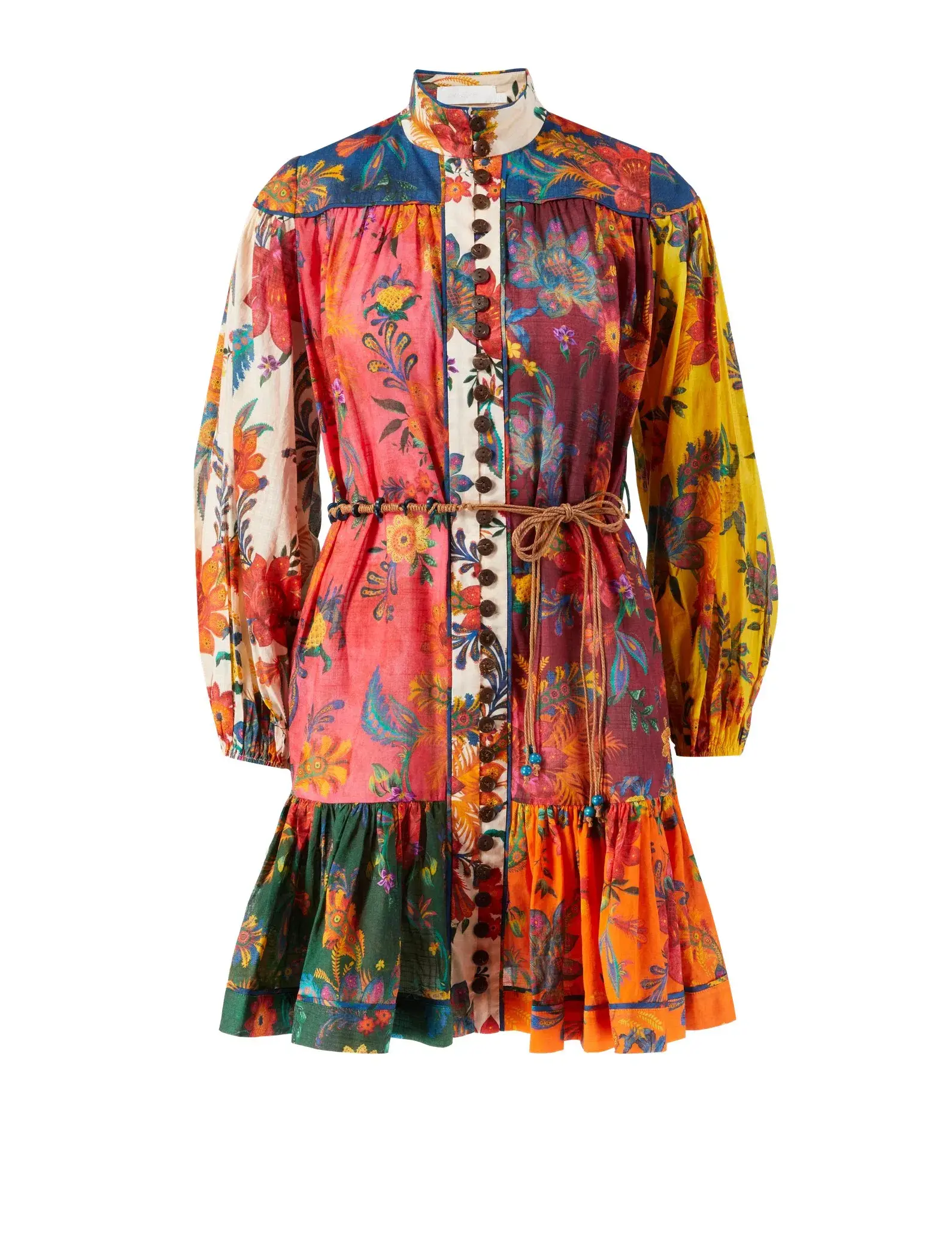 Zimmermann Ginger Lantern Mini Dress Spliced Size 0 / Au 8  - Image 3