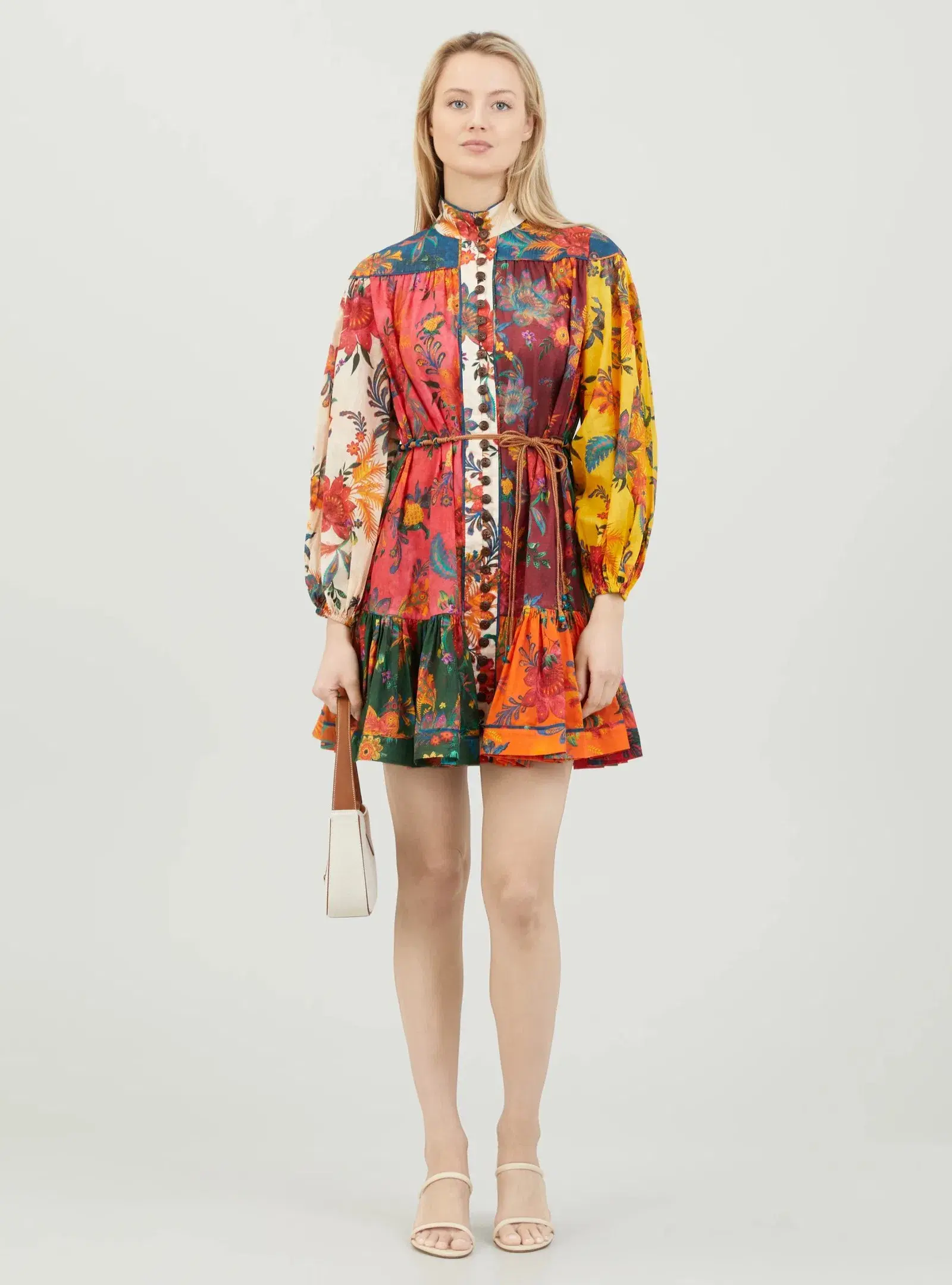 Zimmermann Ginger Lantern Mini Dress Spliced Size 0 / Au 8  - Image 1