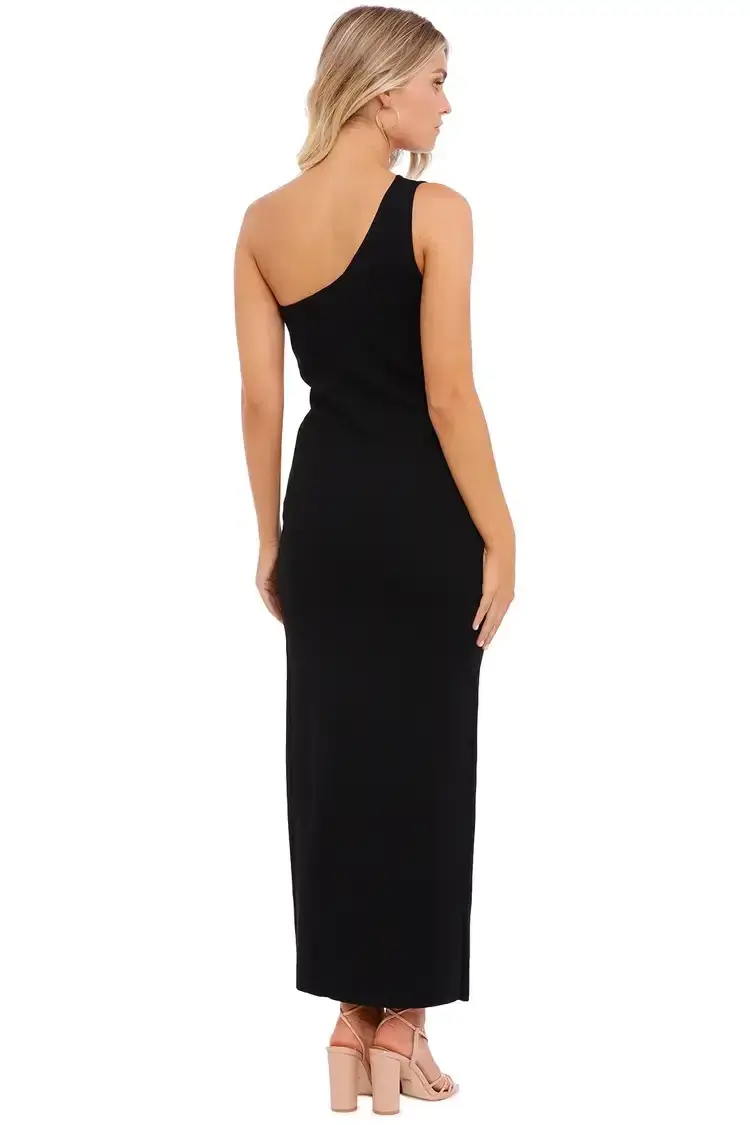 By Johnny One Shoulder Grace Dress in Black Size 12 - Image 3