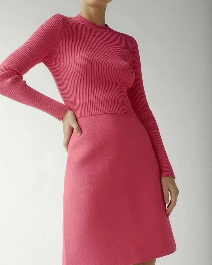 Scanlan Theodore Crepe Knit Barbie Pink Set Size 8 - Image 2