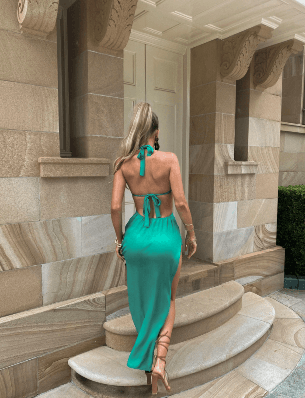 Arcina Ori Siena Dress Emerald Green Size M - Image 2