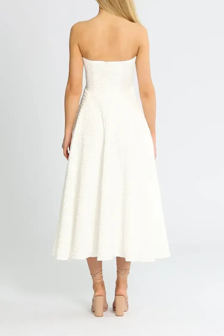 By Johnny Carrie Strapless Dress in White Size 14 for rent on The Volte - main image