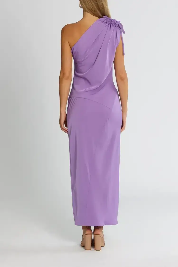 By Johnny Jasmine One Shoulder Dress in Purple Size 8 for rent on The Volte - main image