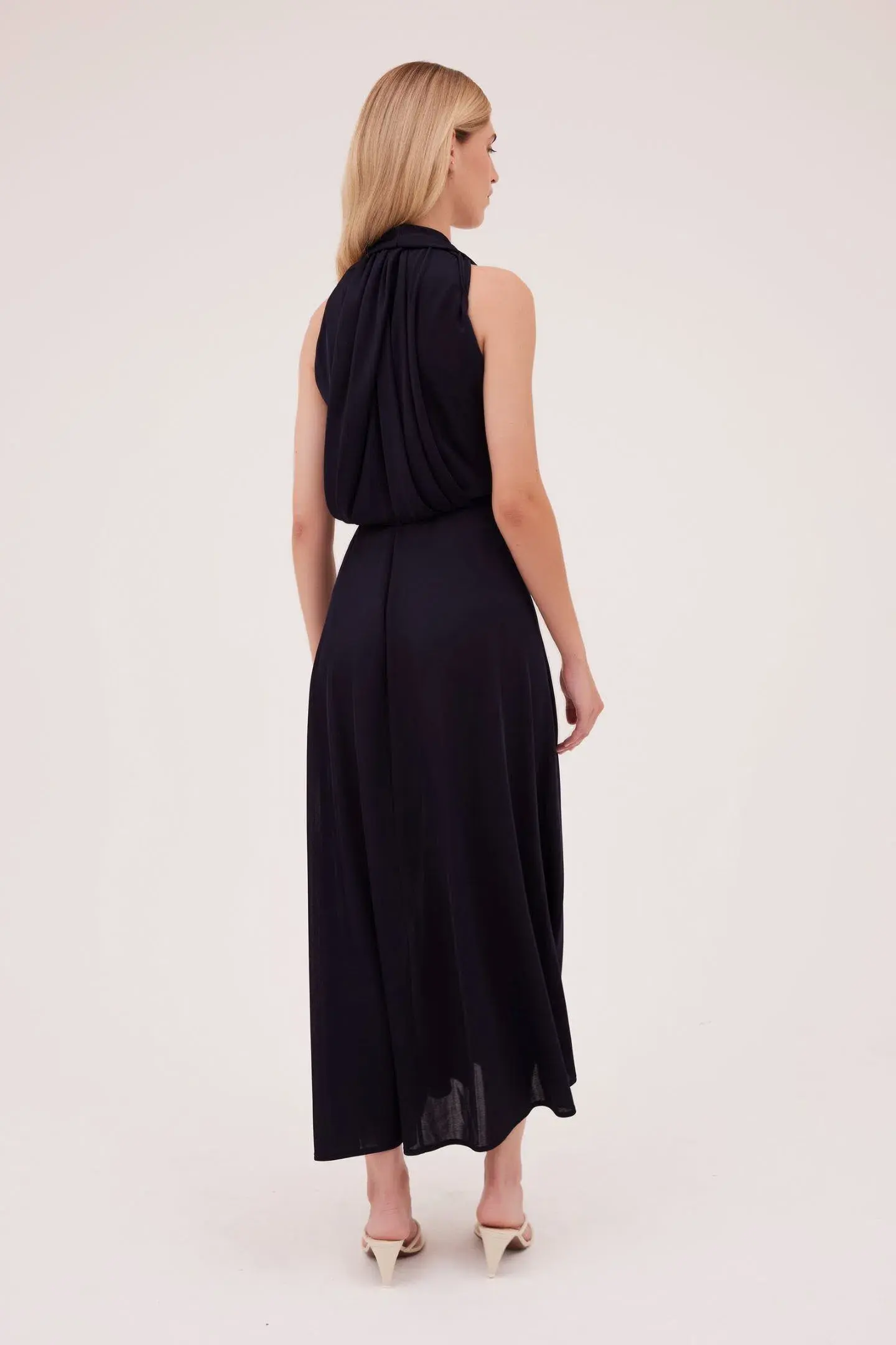 Bianca Spender Jersey Entwined Short Dress Navy Size 12 - Image 2
