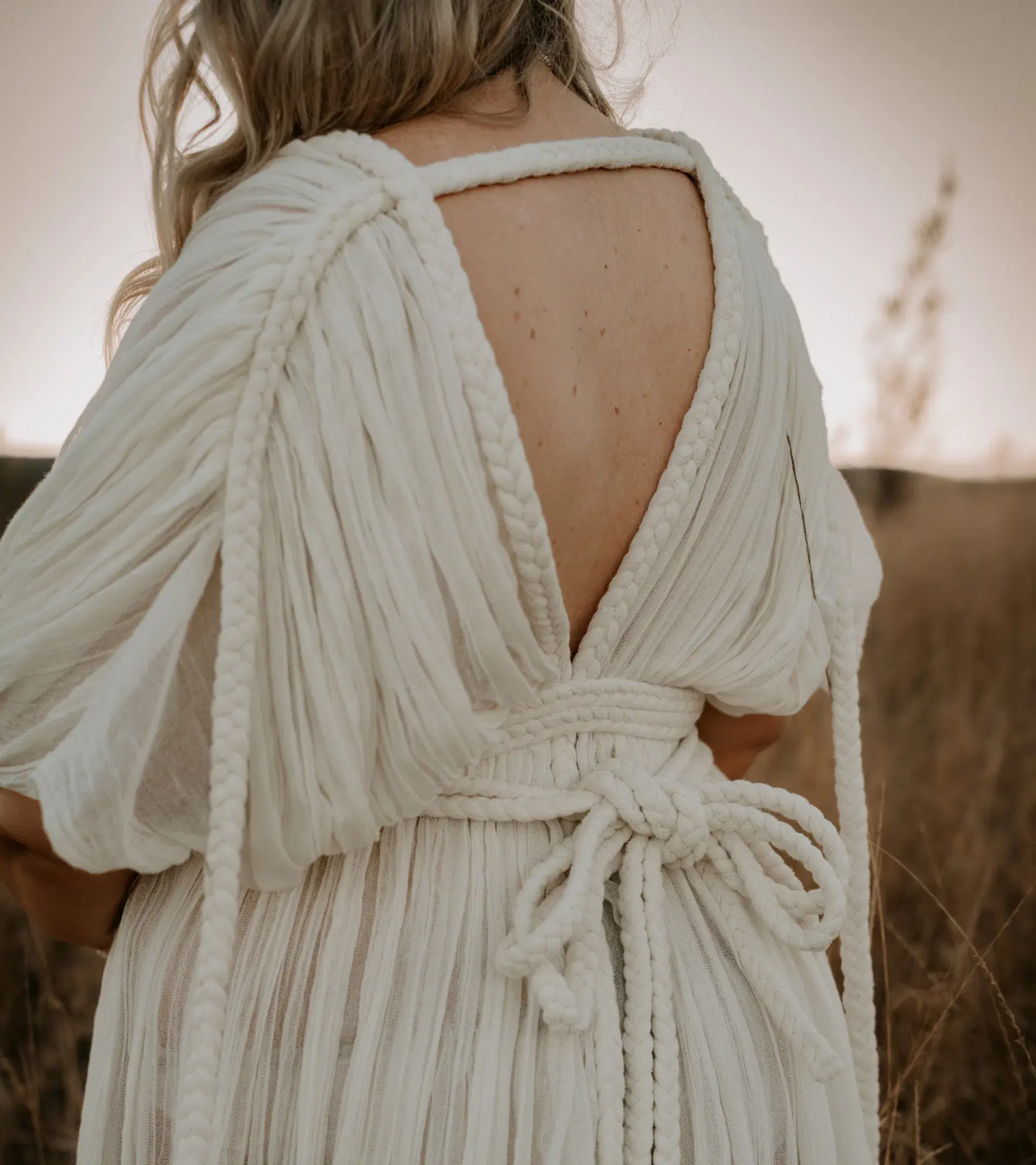 Chic Le Frique Ophelia Maxi Dress Bone One Size - Image 5