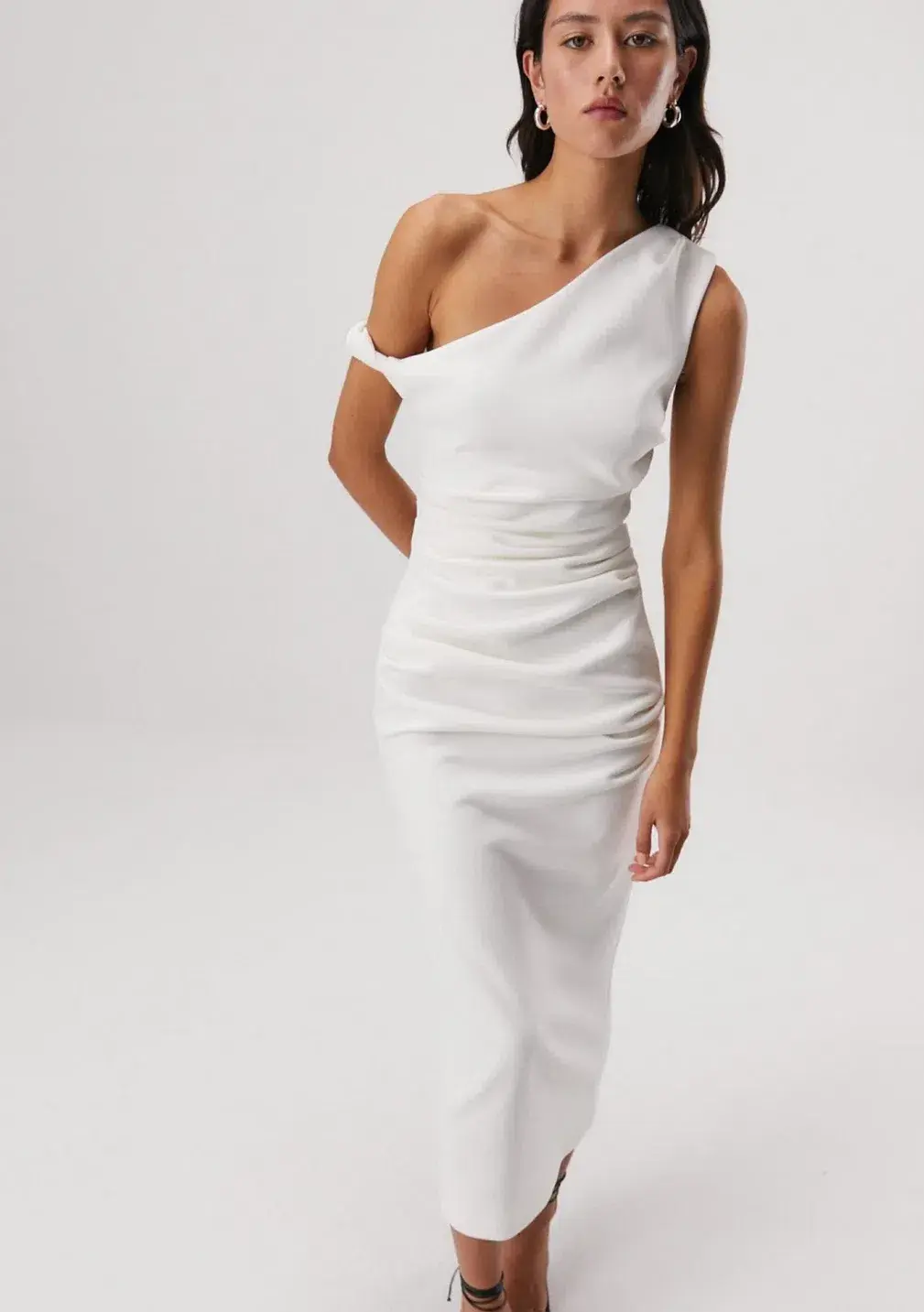 Misha Alaska Midi Dress Size Ivory 12/L - Image 4