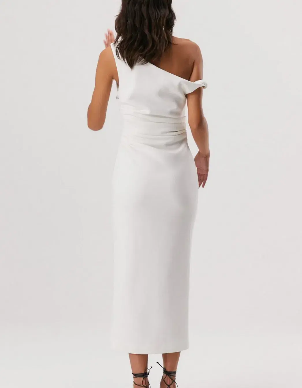 Misha Alaska Midi Dress Size Ivory 12/L - Image 3