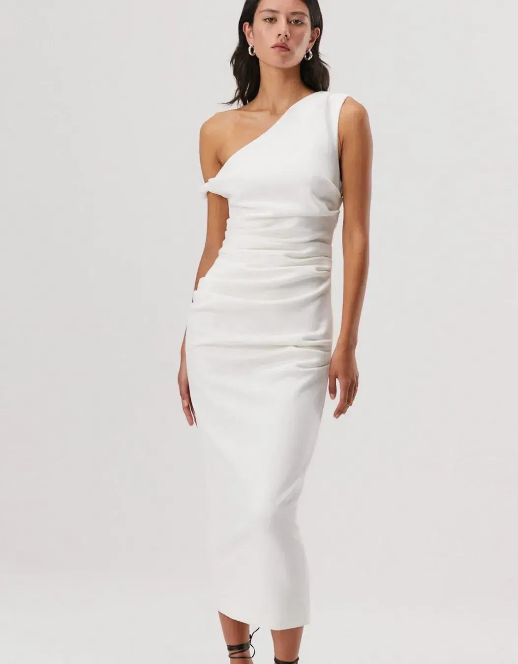 Misha Alaska Midi Dress Size Ivory 12/L - Image 2