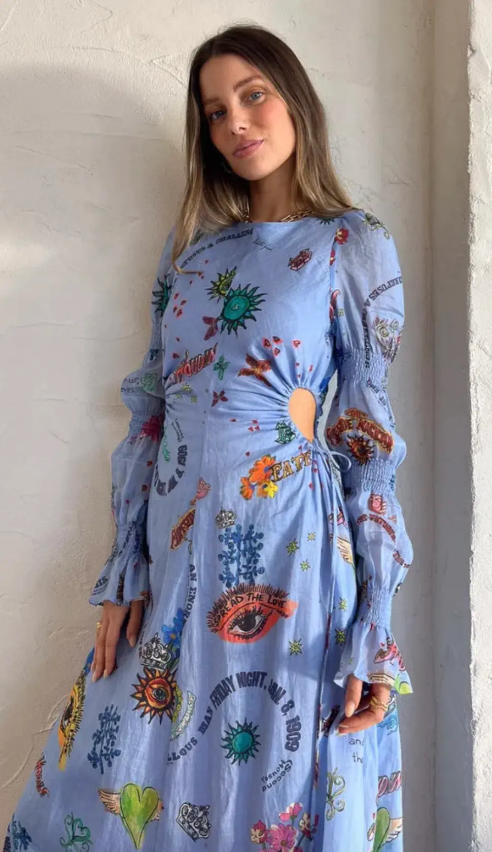 Kate Ford  Caracus Cut Out Gown Print  - Image 6