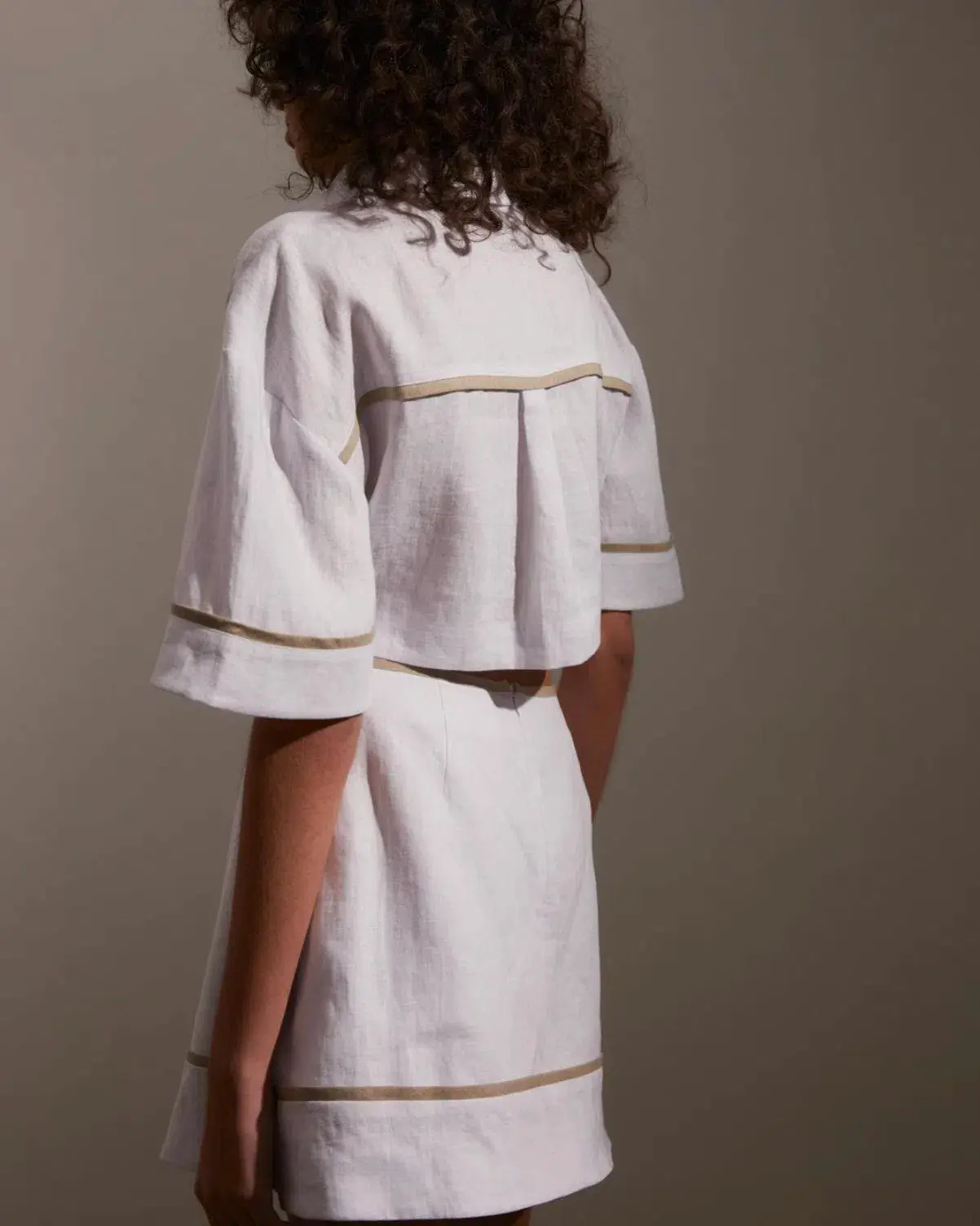 Roame Penury Crop and Horizon Mini Skirt Set White Size 6  - Image 4