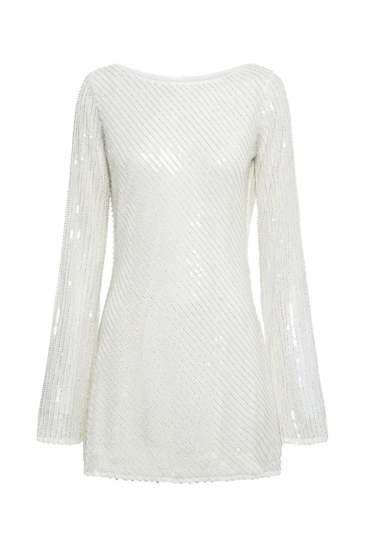 Meshki Nala White Sequin Mini Dress White Size 10  - Image 5