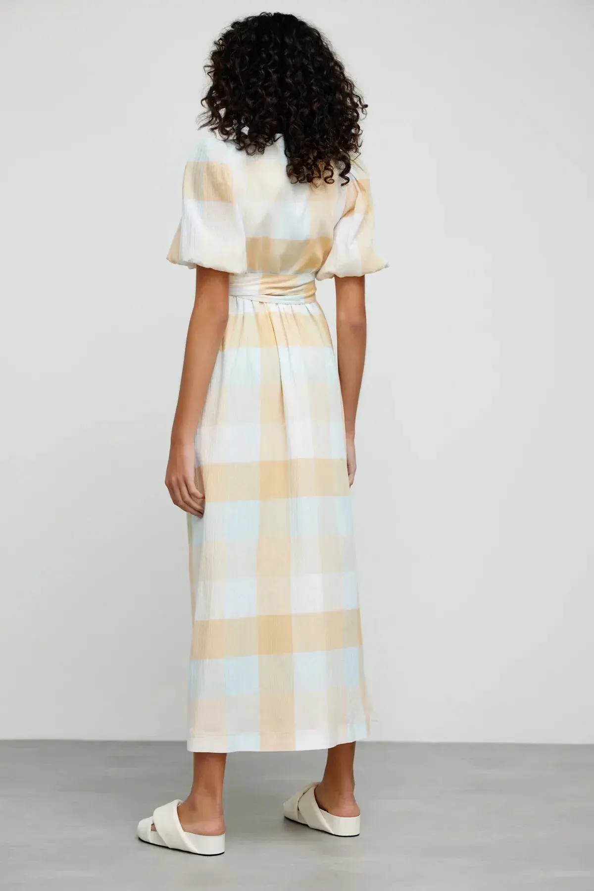 Significant Other Stella Midi Dress Multi Check Size 8 - Image 2