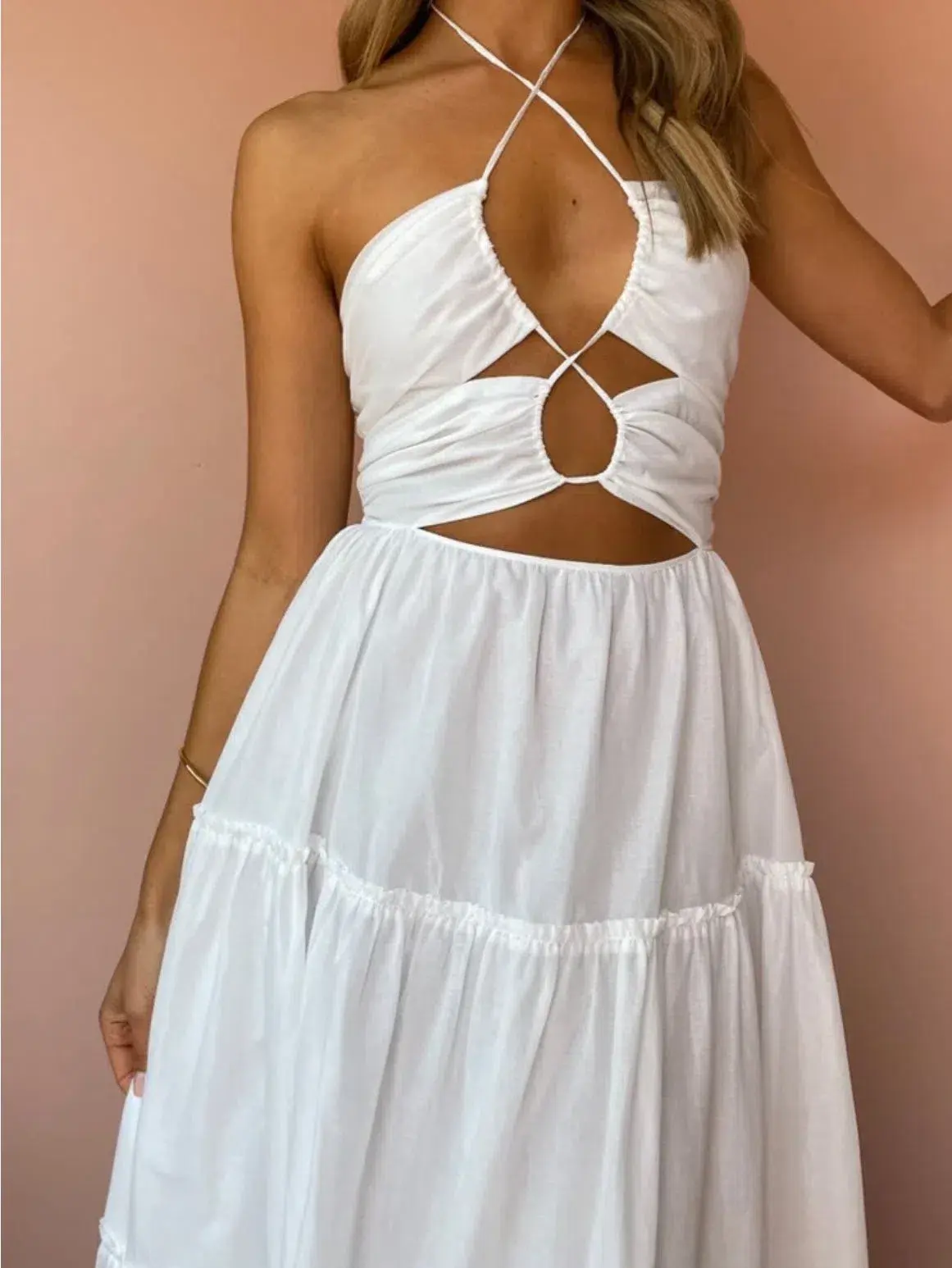 Bec & Bridge Aurora Maxi Dress in Ivory Size 8 - Image 5