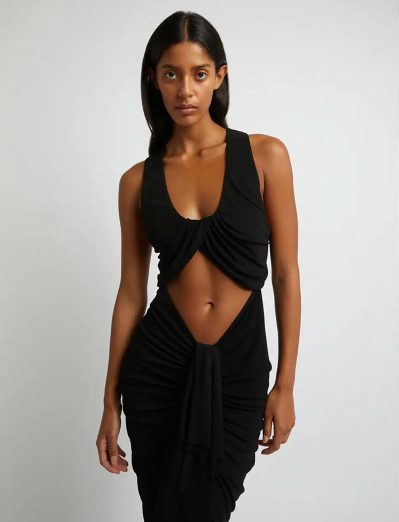 Christopher Esber Black Draped Maxi Size 8 - Image 4