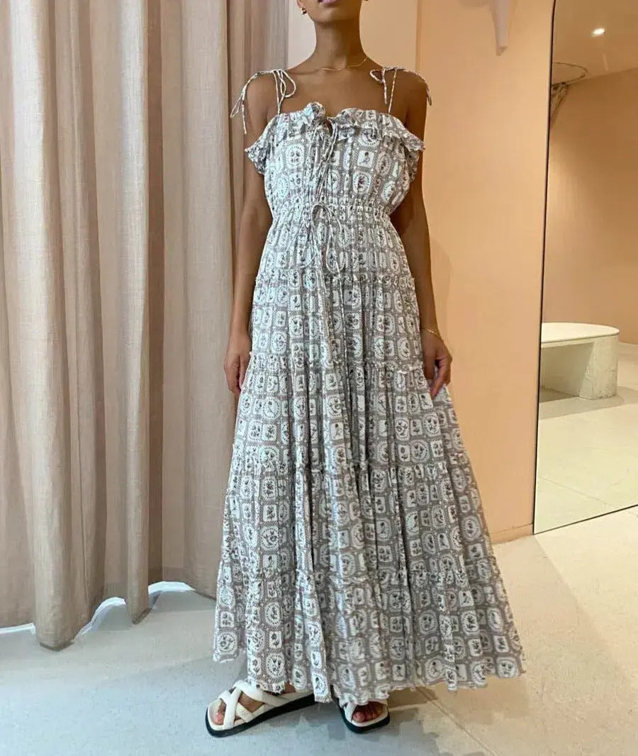 Palm Noosa With Love From Dress Print Size 6 - Image 1