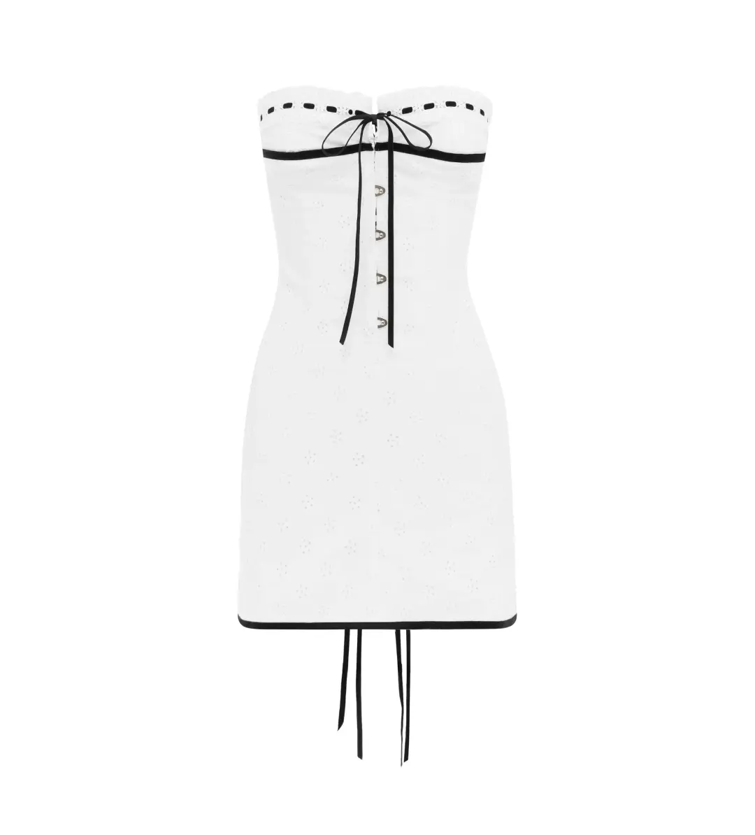 With Jean Sabrin Dress White Embroidery Size 8 for rent on The Volte - main image