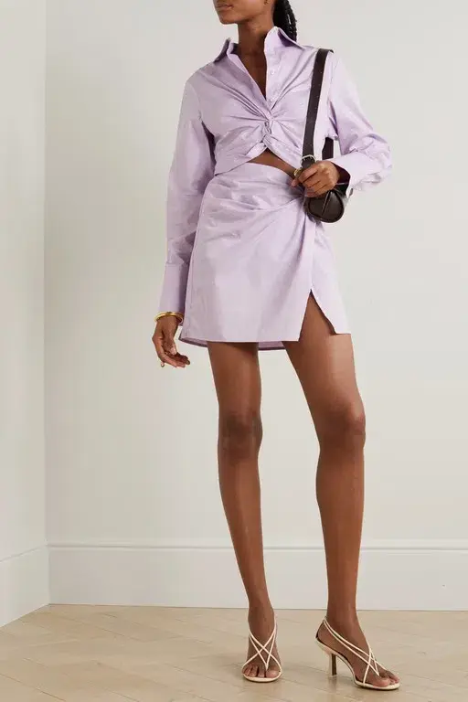 Anna Quan Dress Lola Shirt Dress Lilac Size 12 - Image 2