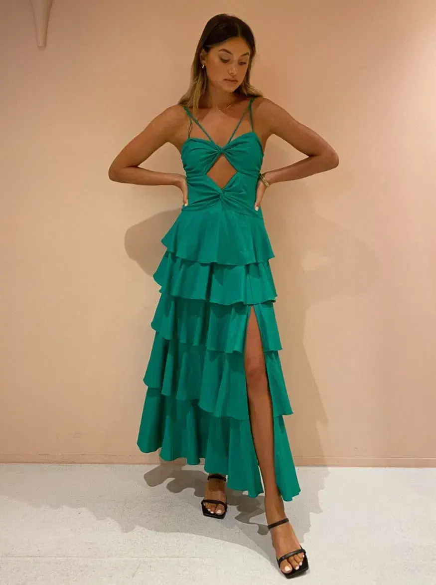Issy Hope Floats Dress In Jade Green Size 12 - Image 2