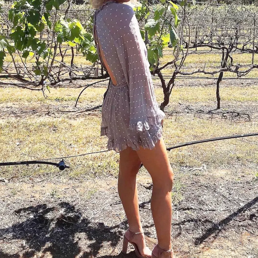 Zimmermann Stranded Playsuit Grey Size 8 for rent on The Volte - main image