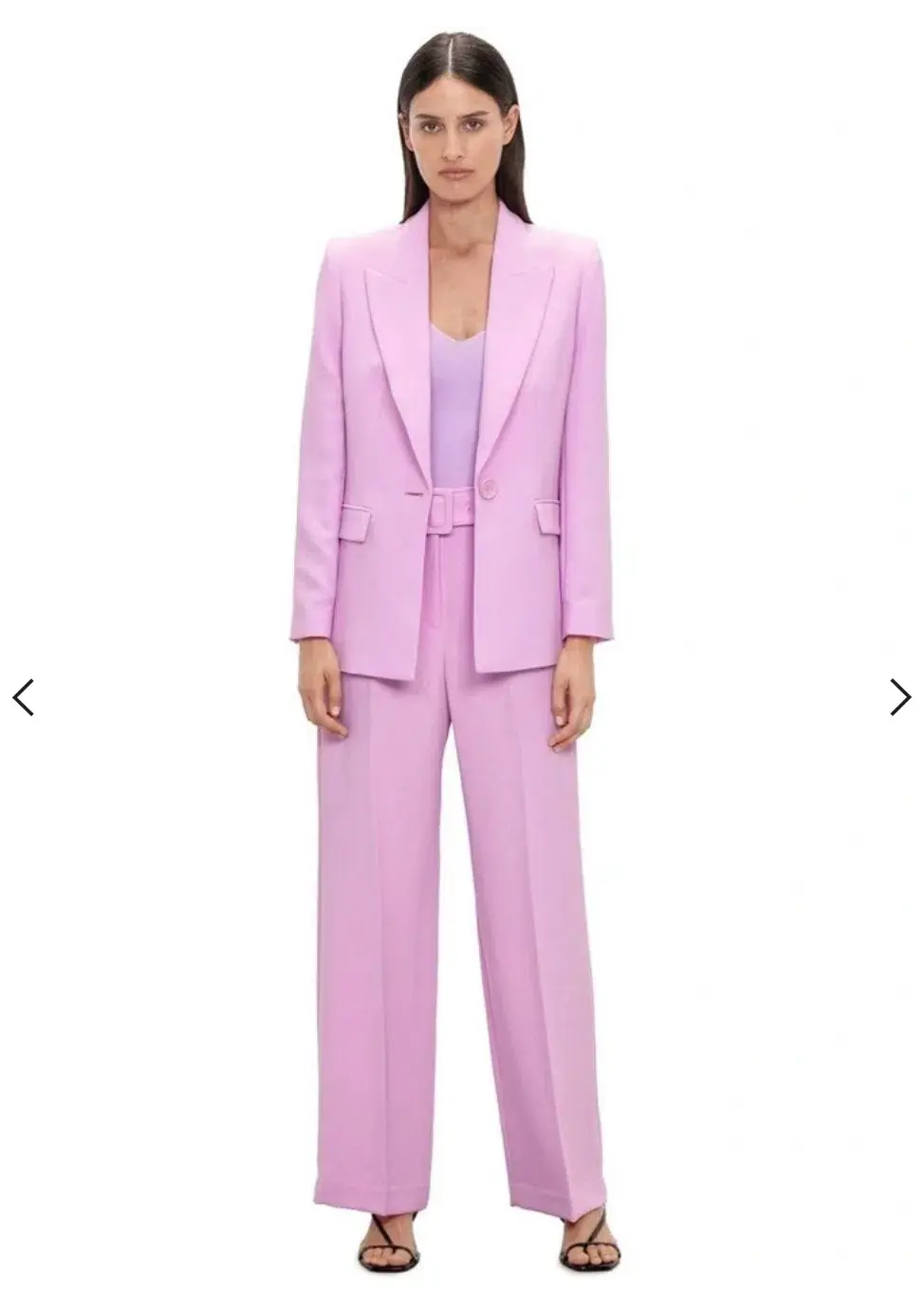 Veronika Maine Double Weave Two-Piece Suit Baby Pink Size 8 - Image 1