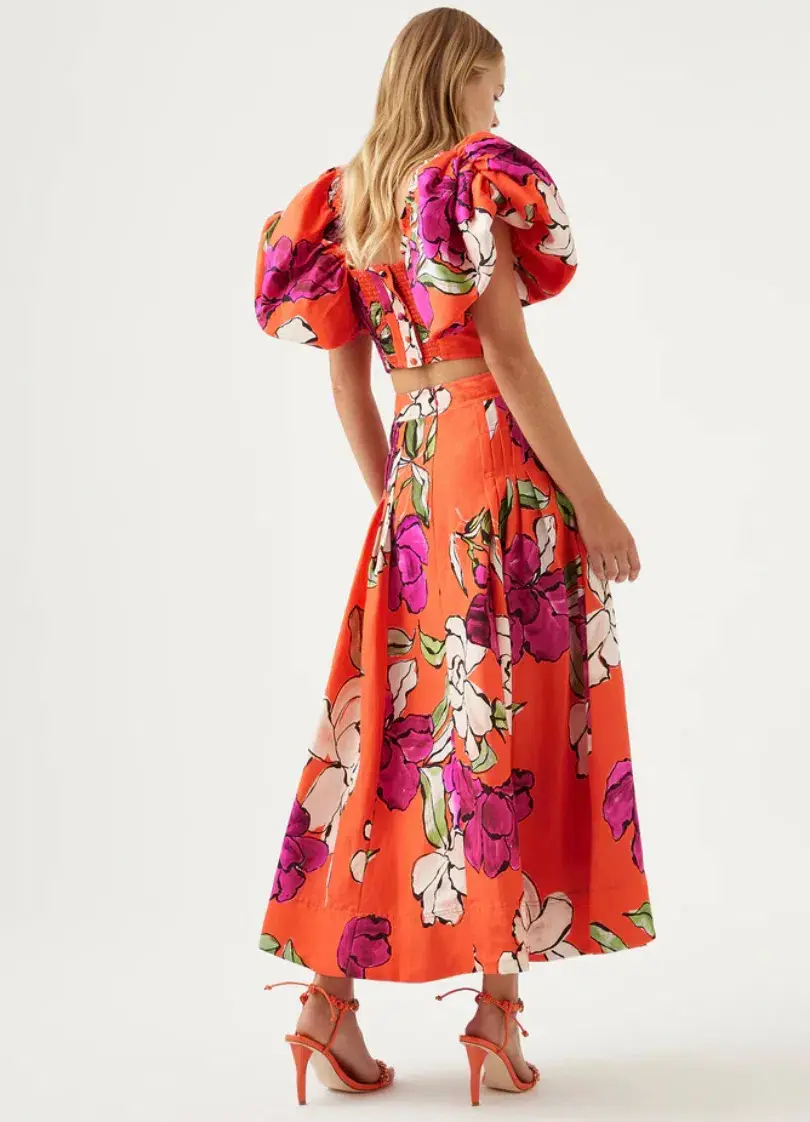 Aje Marcel Top & Lewis Skirt Floral Size 12/10 - Image 4