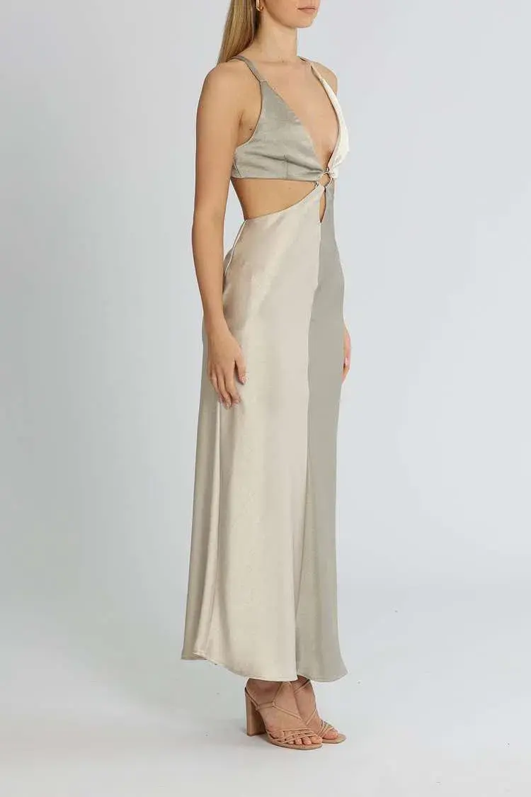 Bec and Bridge Felix Maxi Dress Grey Size 12 - Image 3