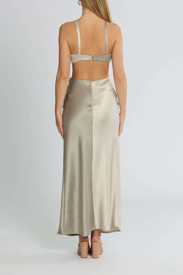 Bec and Bridge Felix Maxi Dress Grey Size 12 - Image 4