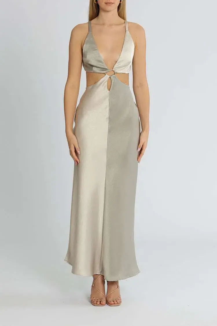 Bec and Bridge Felix Maxi Dress Grey Size 12 - Image 2