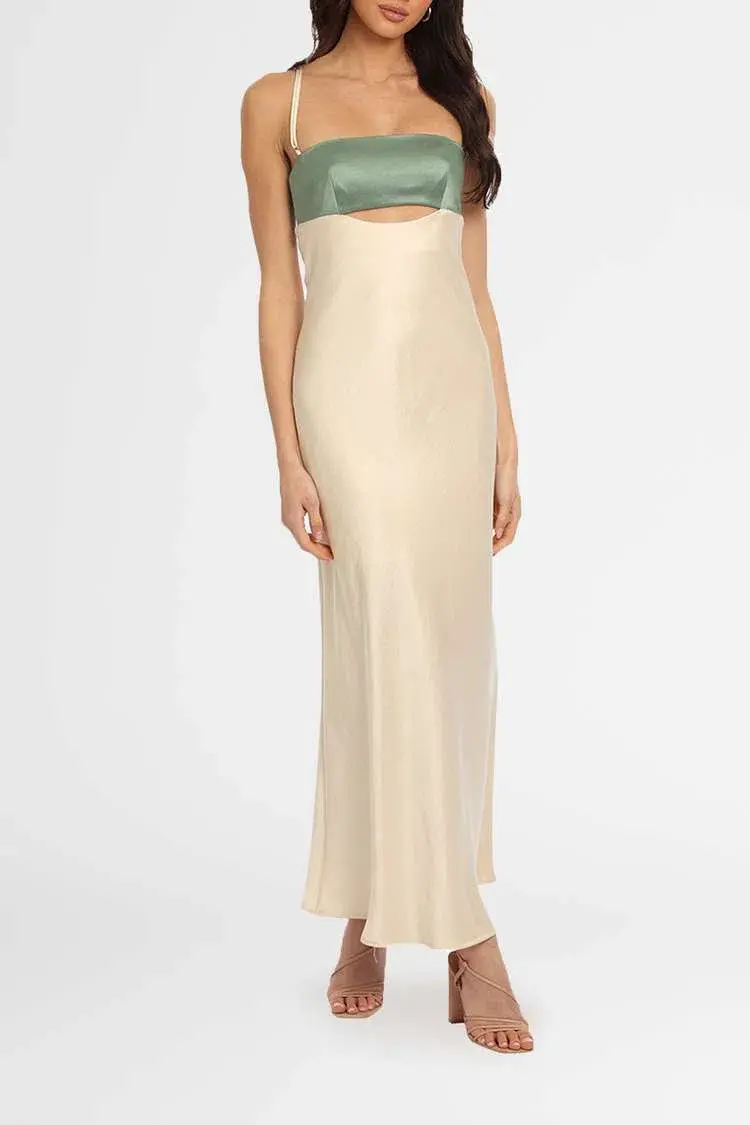 Bec and Bridge Carrie Maxi Dress Cream Green Size 6 - Image 2