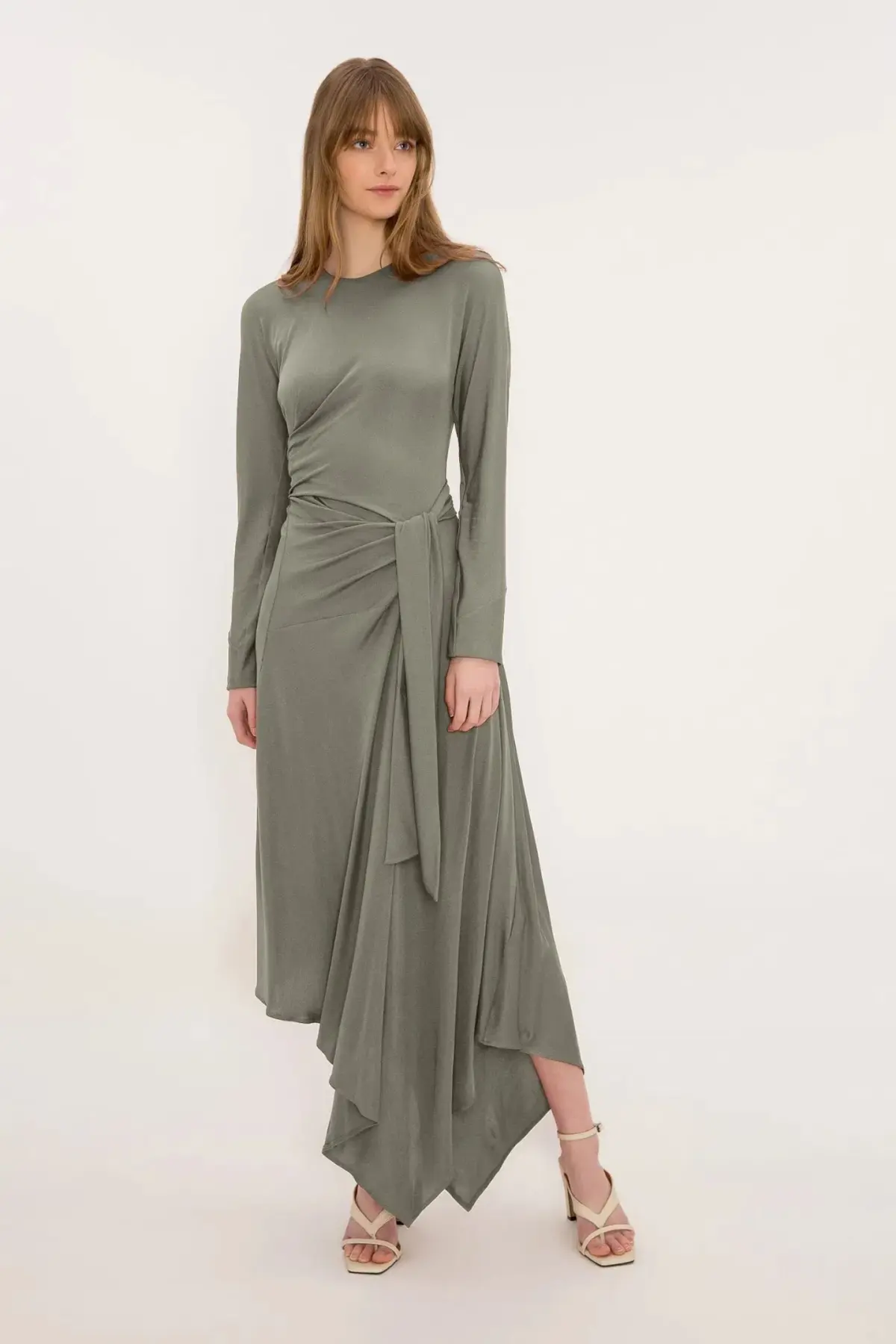 Bianca Spender Boheme Dress Sage Green Size 16 - Image 1