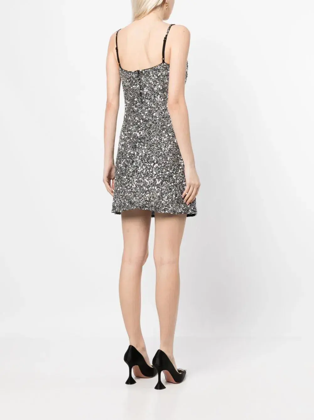 Rachel Gilbert Corrie Mini Dress Silver Size 1 / AU 8 - Image 3